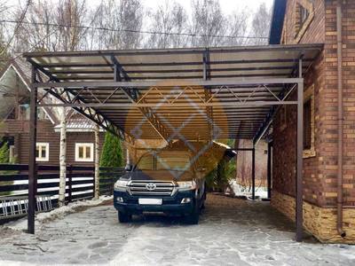 Односкатный навес для дачи