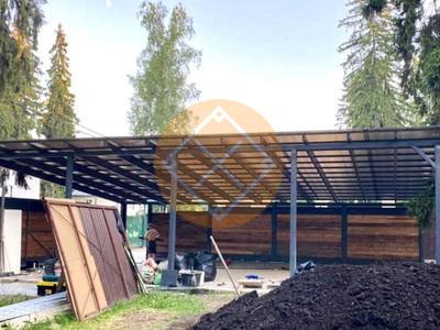 Стальной навес с поликарбонатом сотовым