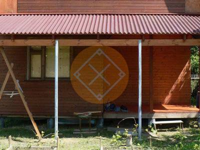 Односкатный металлический навес с ондулином