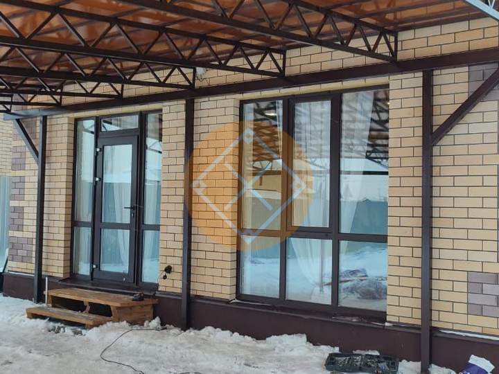 навес к дому с односкатной крышей