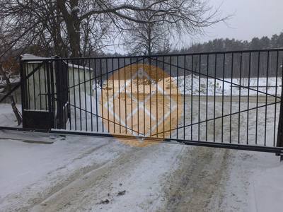 Откатные ворота с решетчатым заполнением
