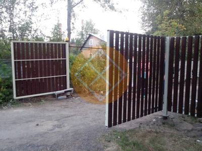 Ворота распашные с евроштакетником и автоматикой