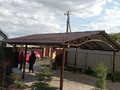 навес из металлочерепицы для двух машин